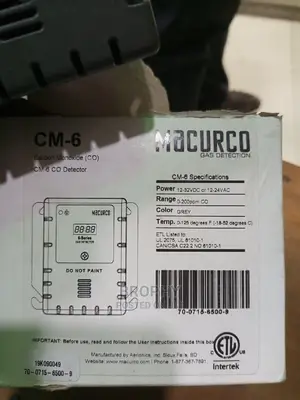 Mecurco Cm 6 CO Gas Detector