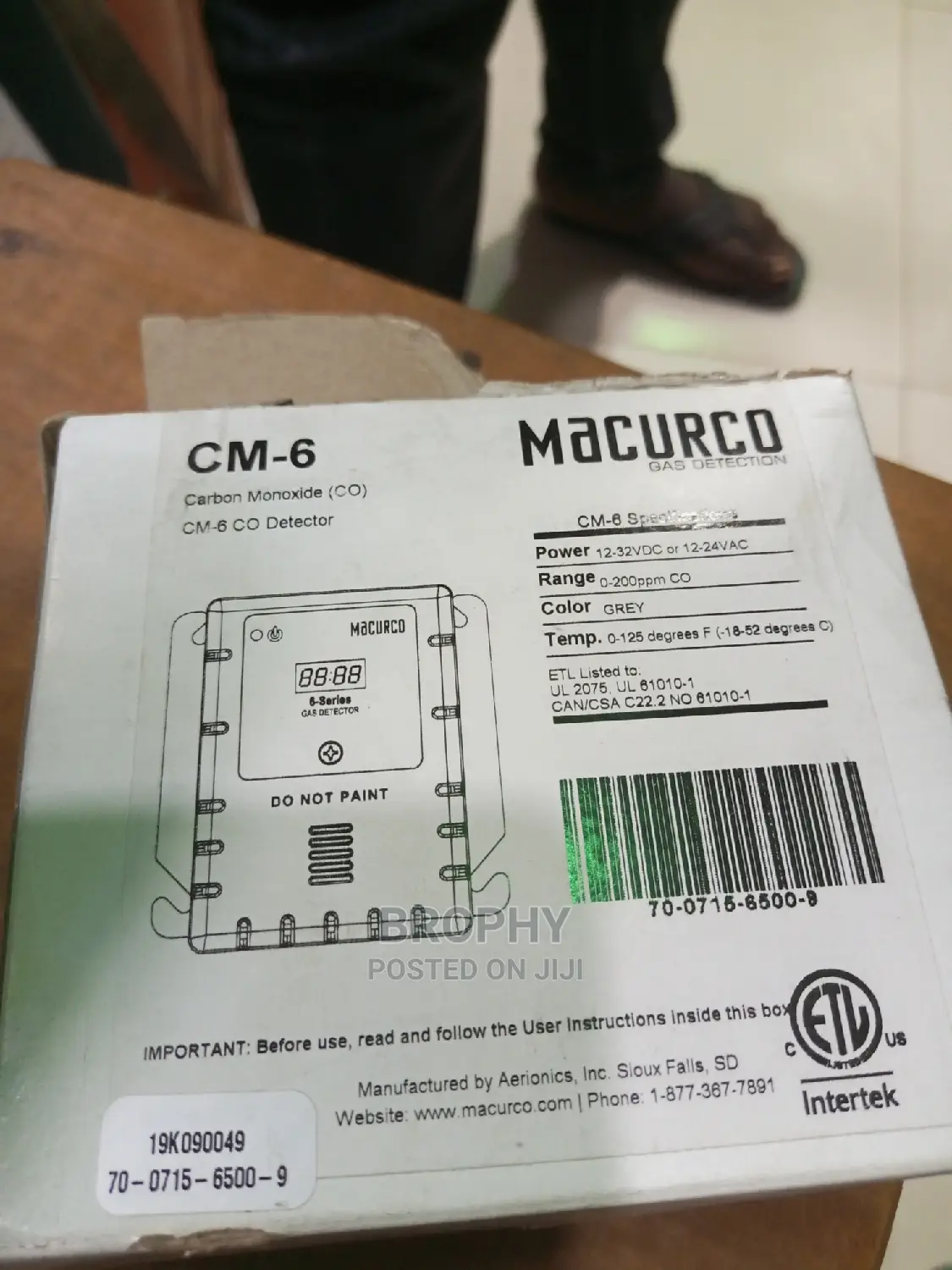 Mecurco Cm 6 CO Gas Detector