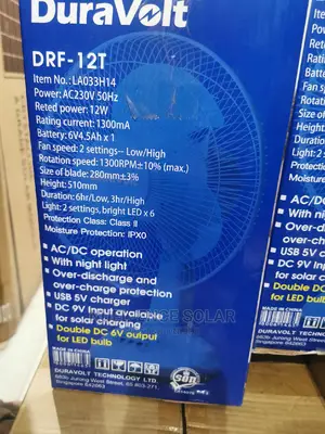 12 Inches AC-DC Rechargeable Table Fan