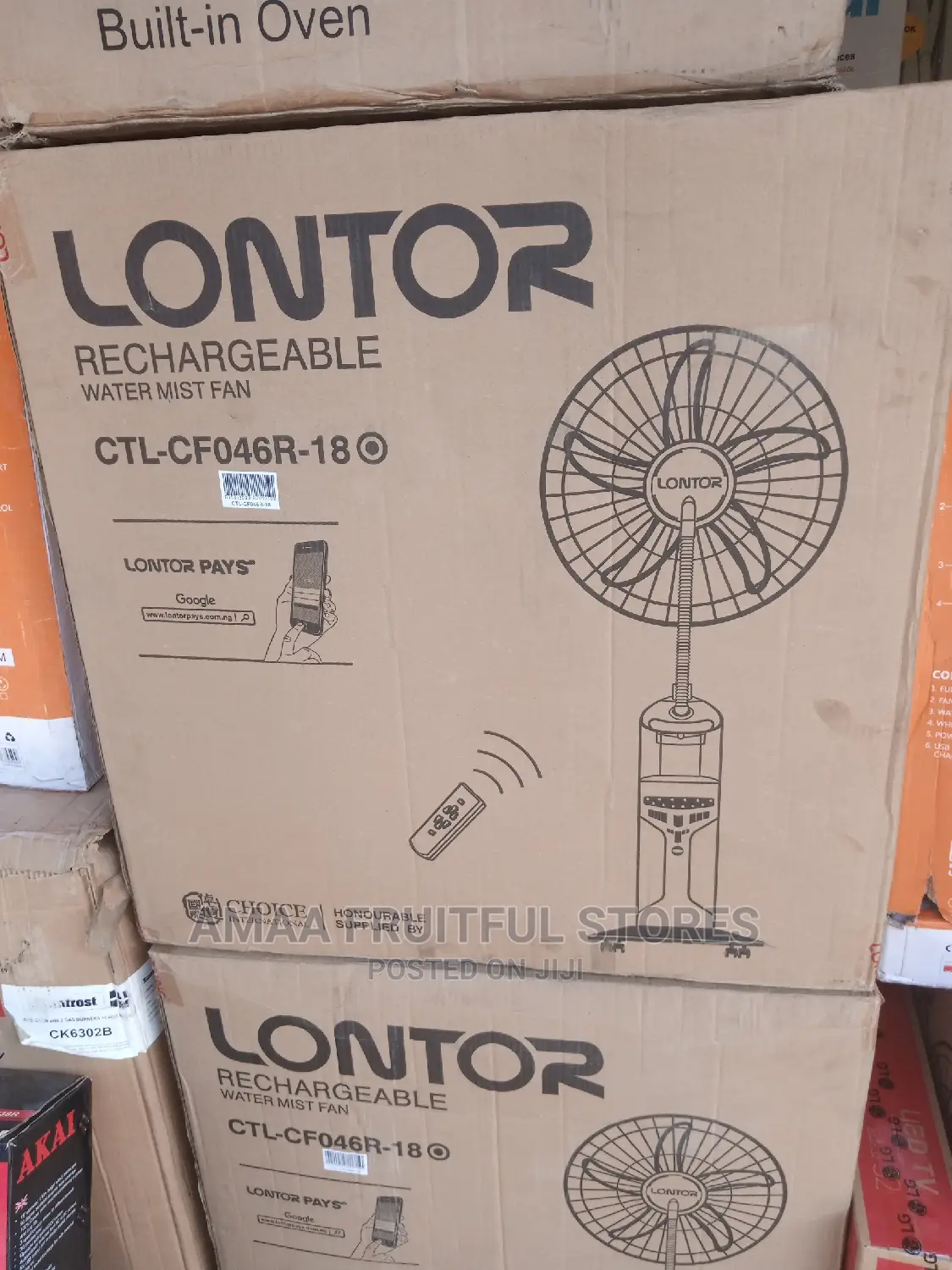 Lontor Water Mist Rechargeable Fan