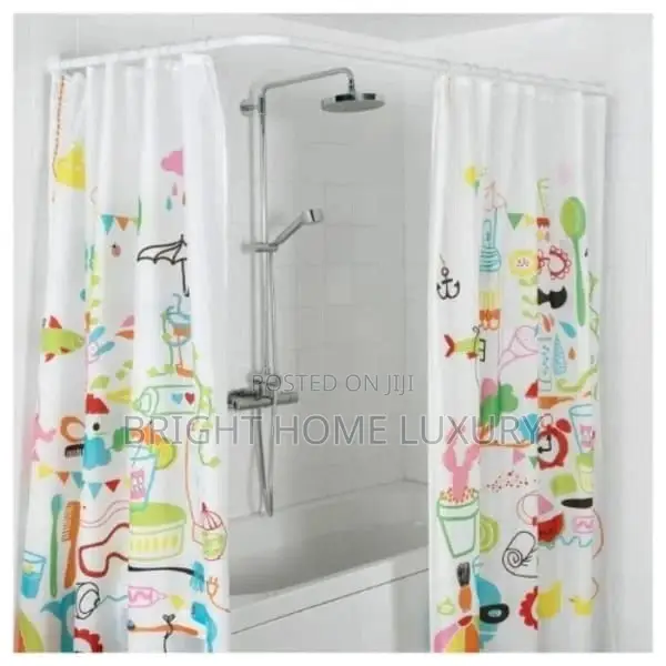 Corner Shower Curtain Rod - Curtain Not Included