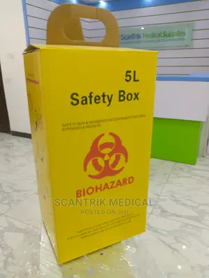 Yellow Sharps Disposal Safety Box