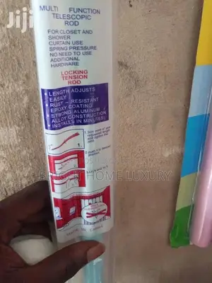 Adjustable Shower Curtain Pole - Curtain Not Included