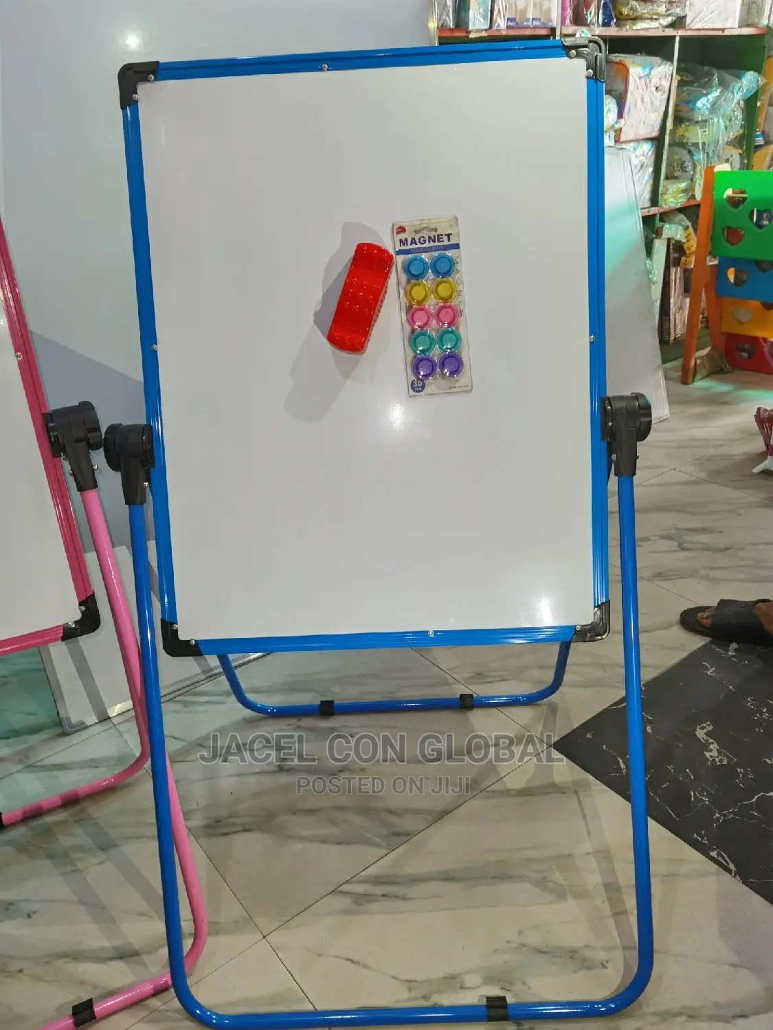 Standing Whiteboard With Pink or Blue Frame