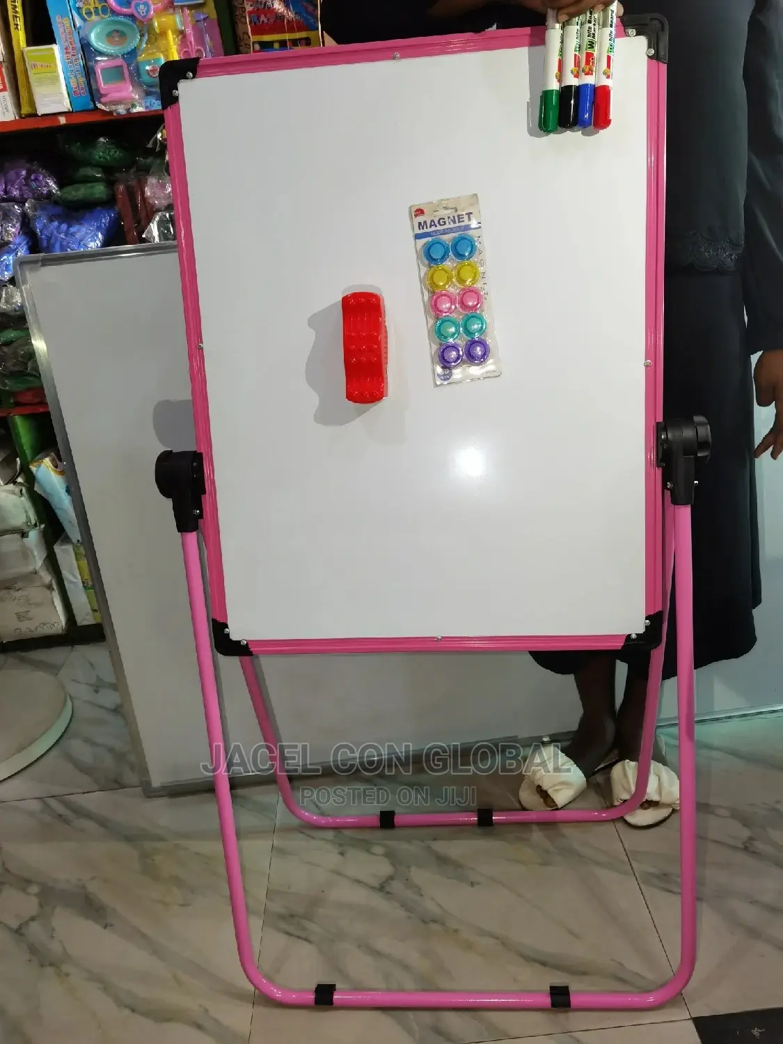 Standing Whiteboard With Pink or Blue Frame