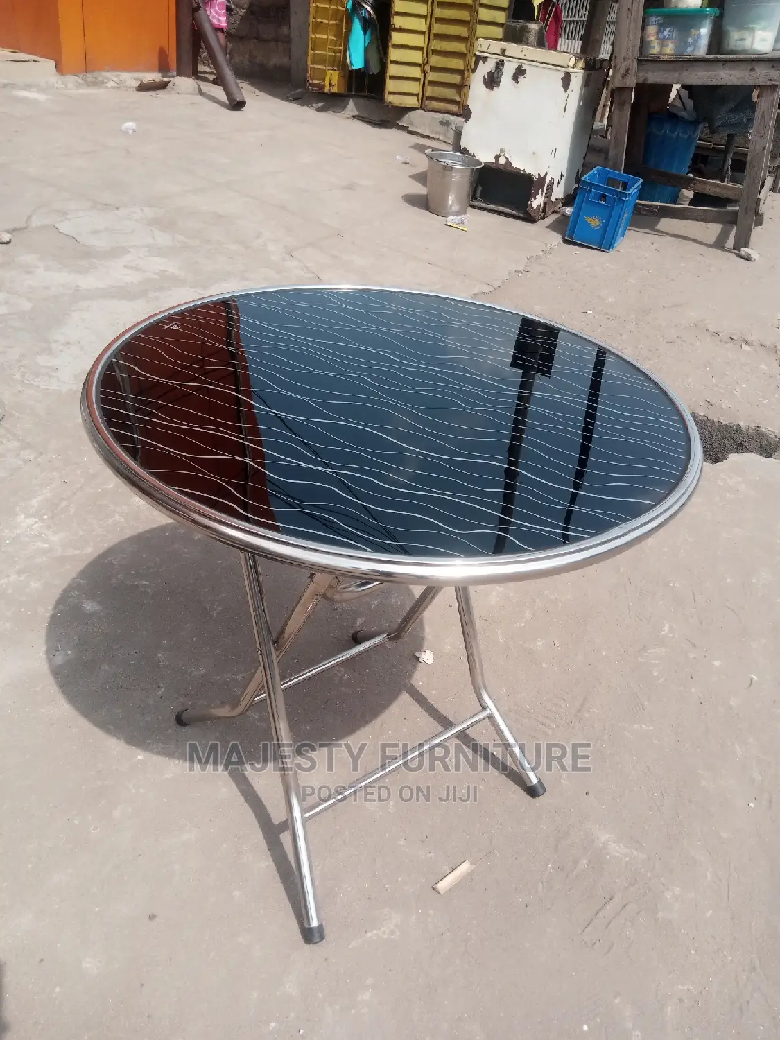 Folding Glass Table