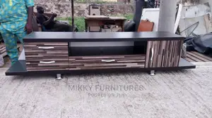 Quality Wooden Television Shelf With Drawers.