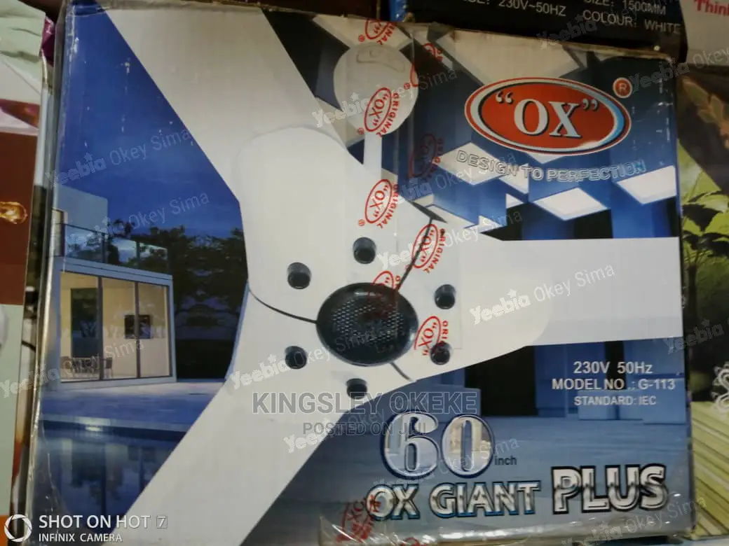 OX Giant 60 Plus Ceiling Fan White