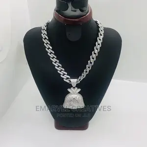 Ice Necklace With a Bag of Money Pendant