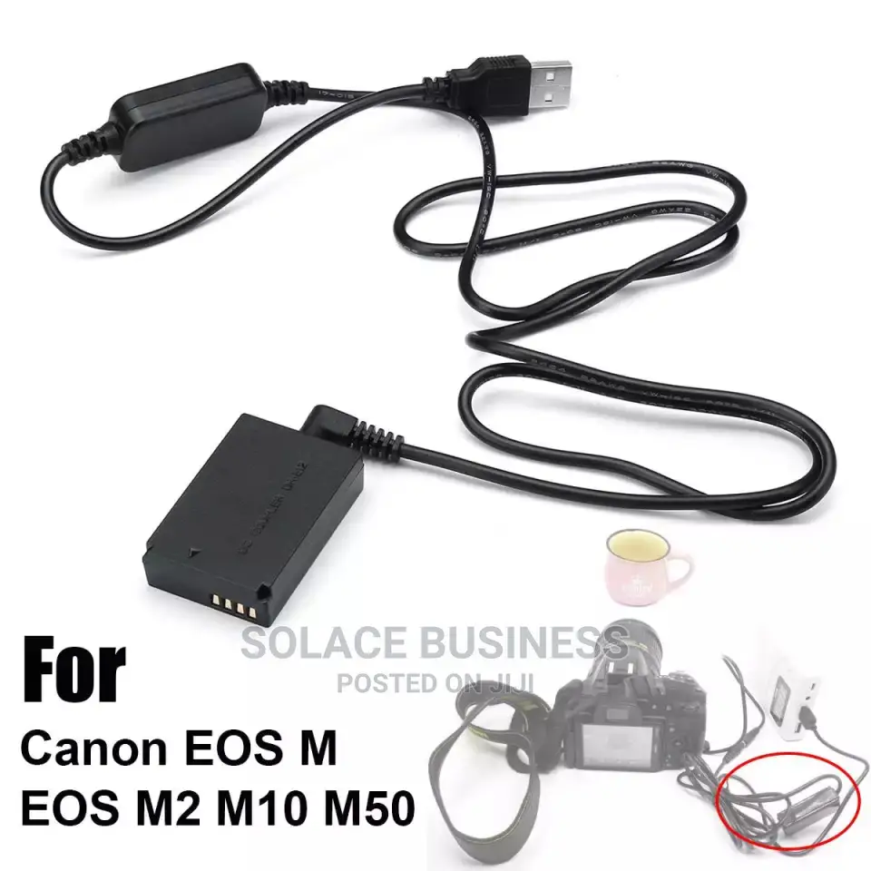 Canon M50, DC Coupler LP-E12, DR-E12, Dummy Battery Charger