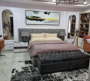 Standard Bedframe With Two Bedside
