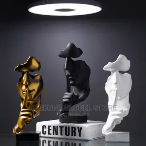 Human Face Statue Abstract Sculpture