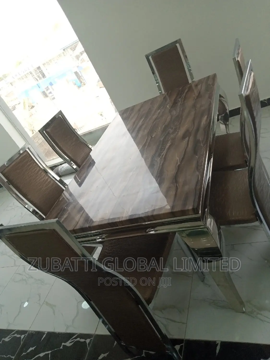 Marble Dining Table Set / Family Dinning Coffee Table Lounge