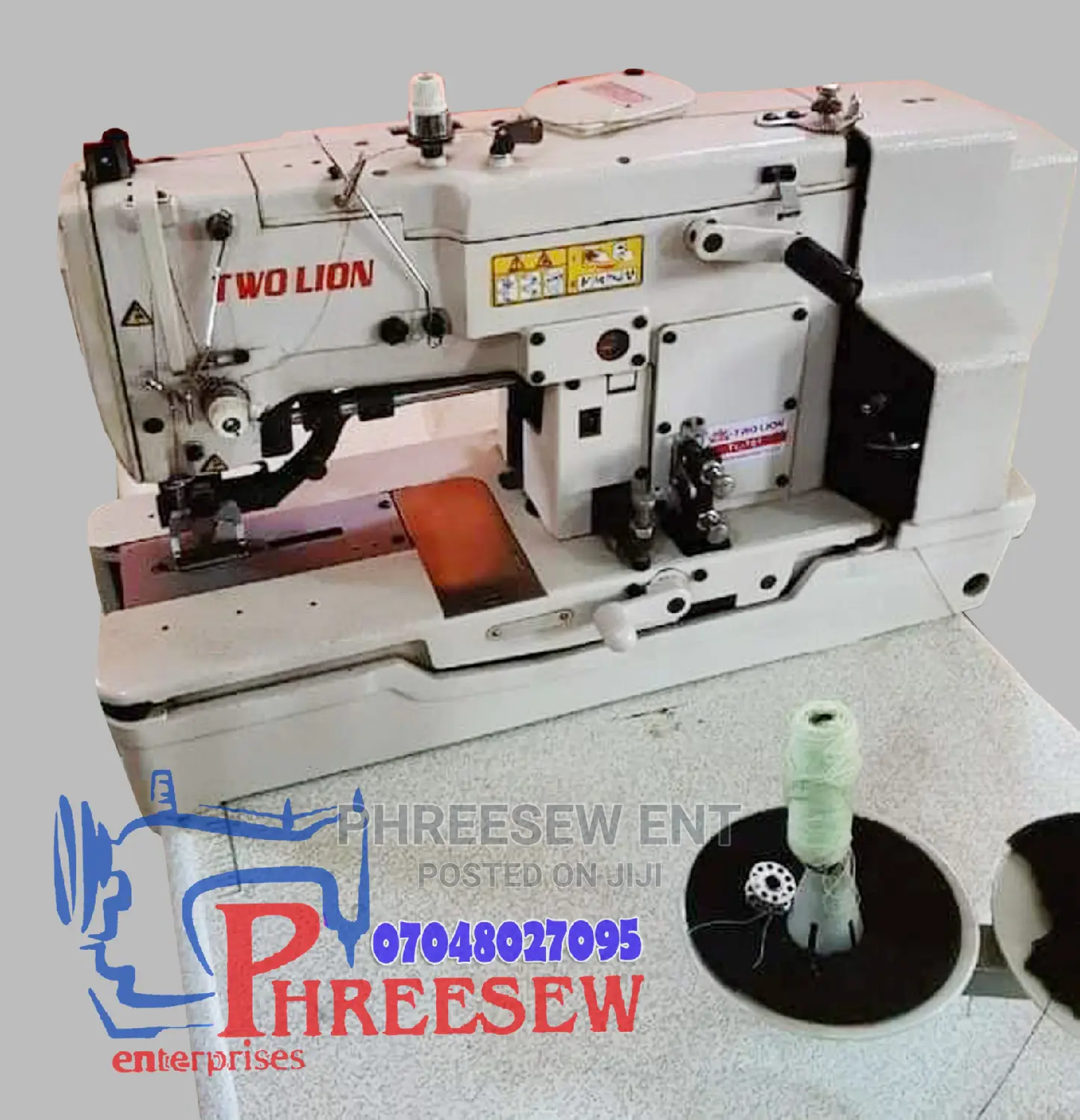 Twolion Industrial Buttonhole Machine.