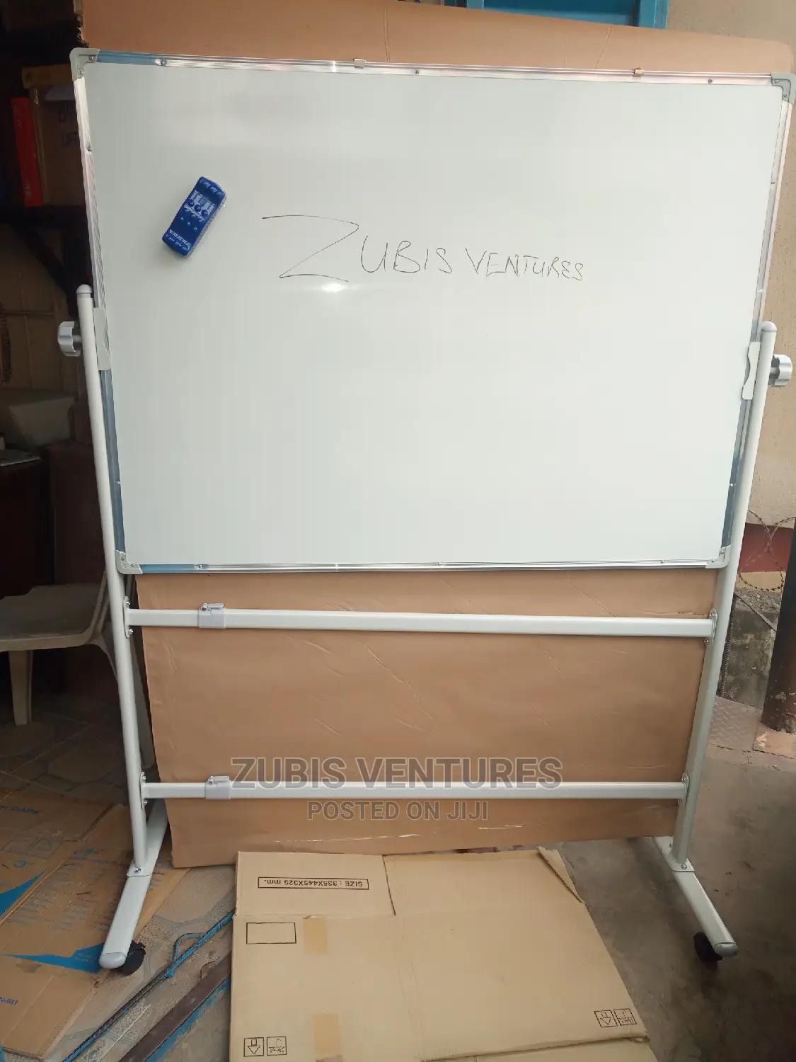 3x4 Double Sided, Magnetic White Board With Rollers