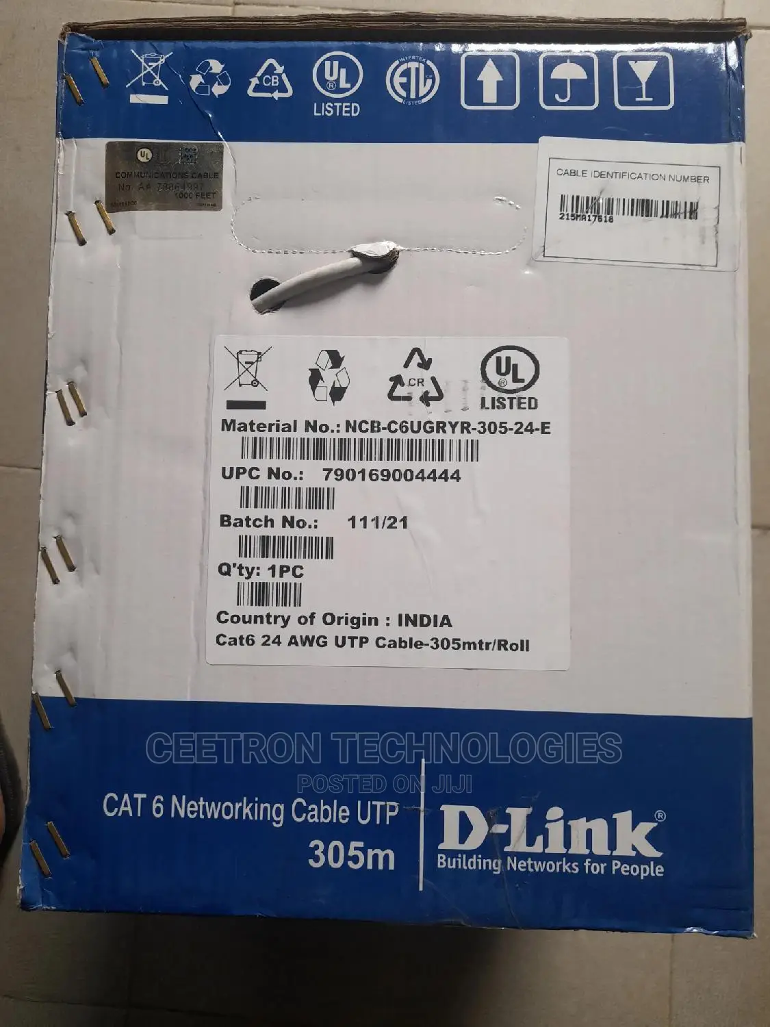 D-Link Cat 6 Utp Cable