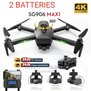 Photo - Sg 906 Max 1 4K HD Video Camera Drone GPS 5G Wifi, 2 Battery