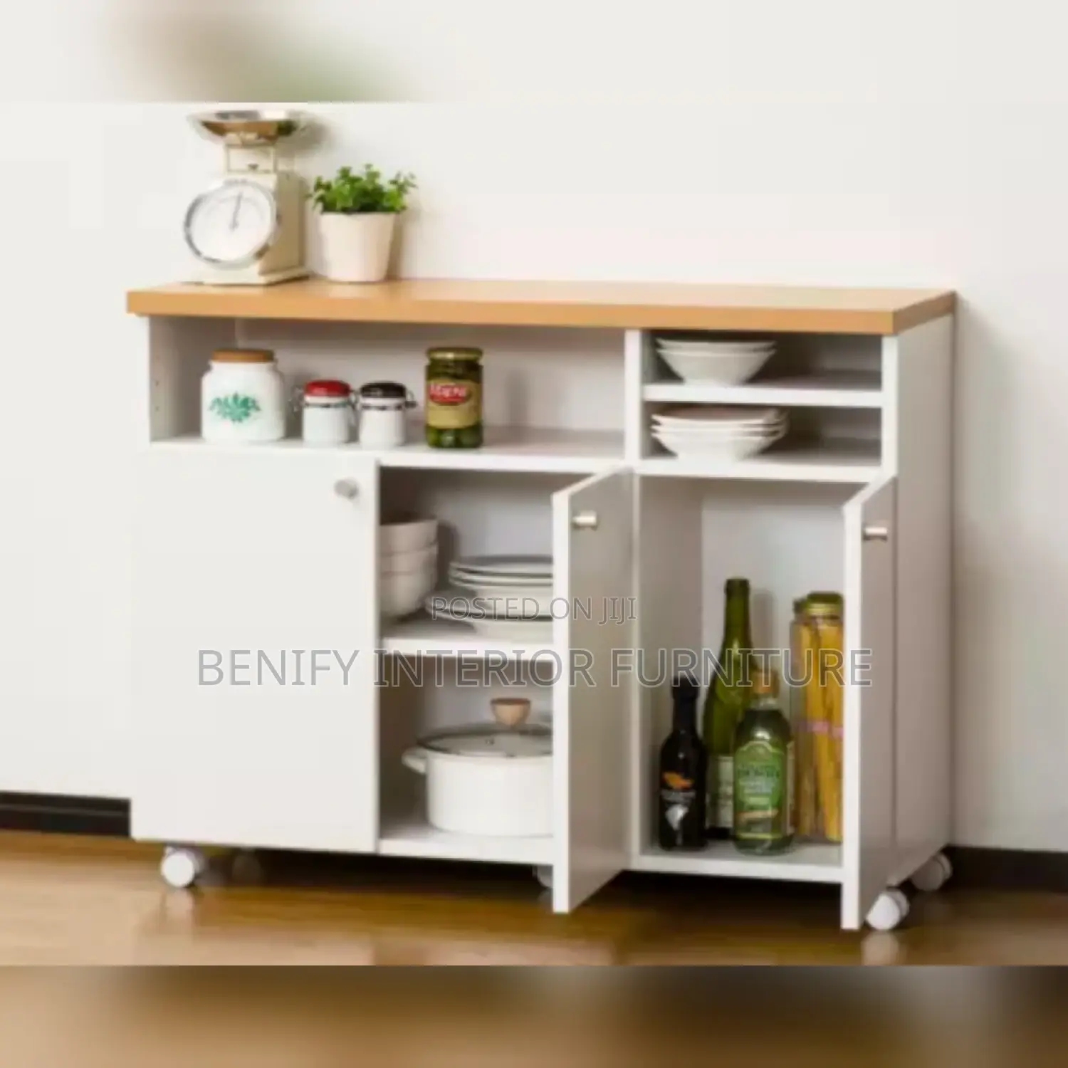 Mobile Kitchen / Office Wooden Cupboard