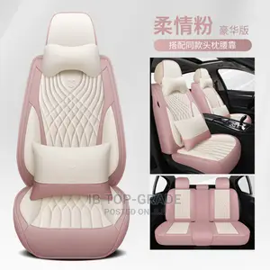 Luxury Tenderness Cream Pink Leather Car Seat Cover