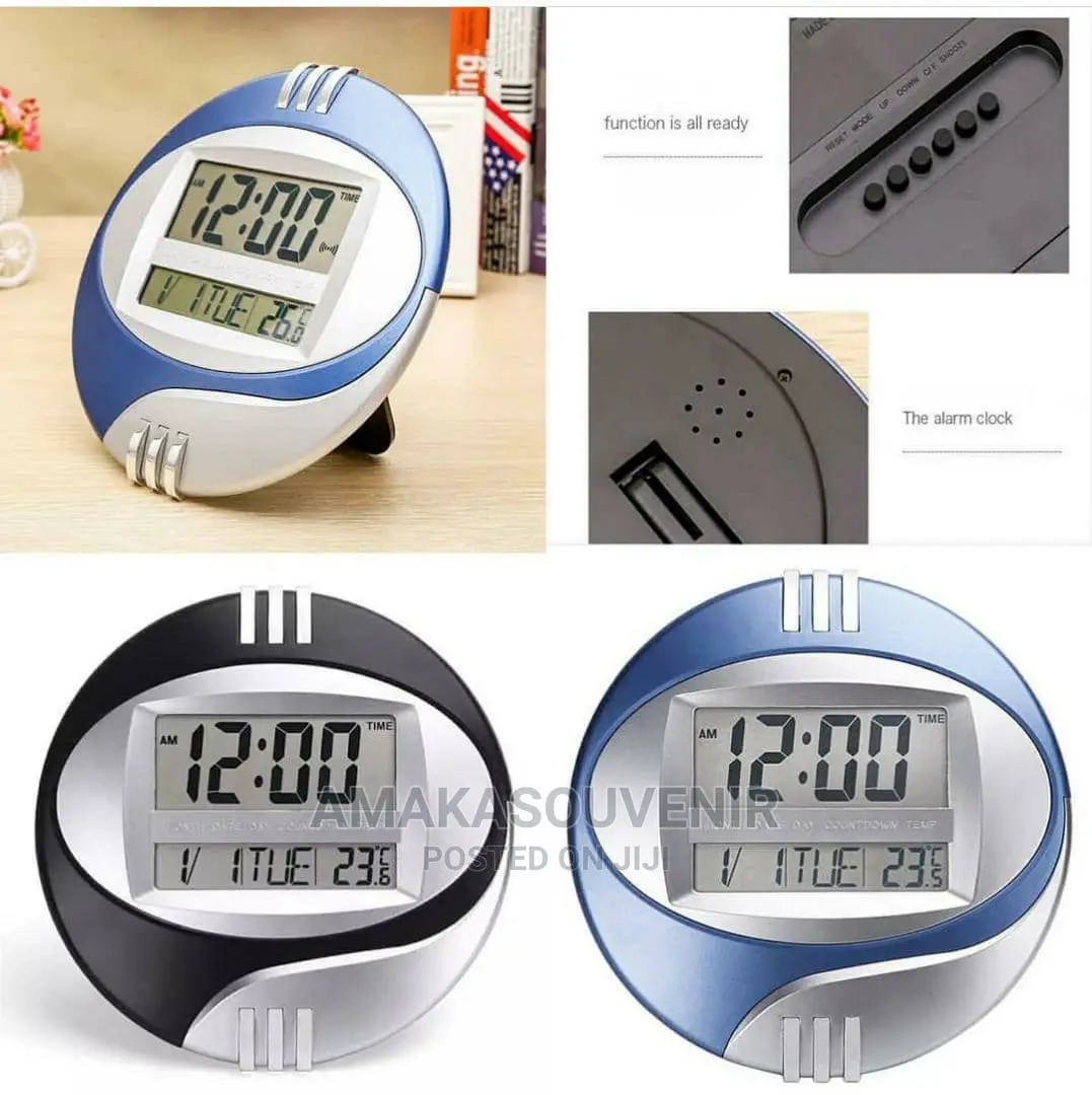 Digital Wall Clock With Thermometer