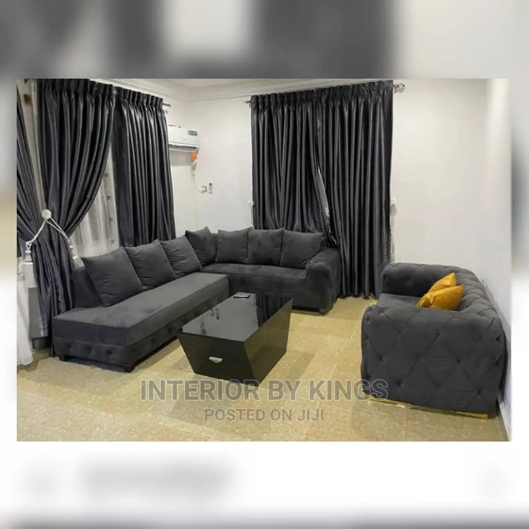 L-Shaped With Two Seater and a Coffee Table