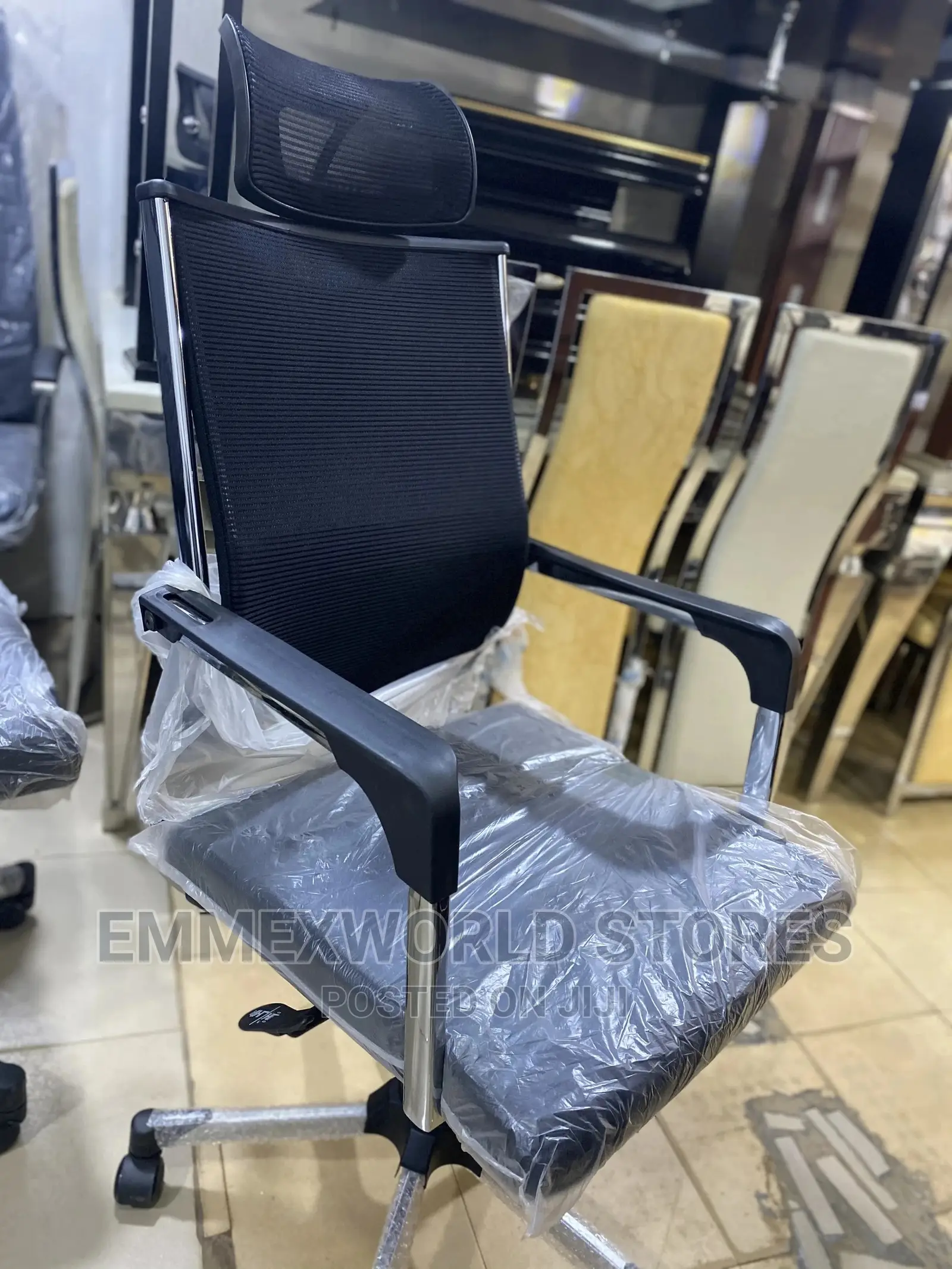 Sleek Office Chair With Head Rest