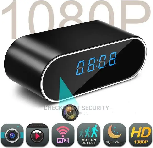 HD Wifi Table Clock Wireless Security Camera