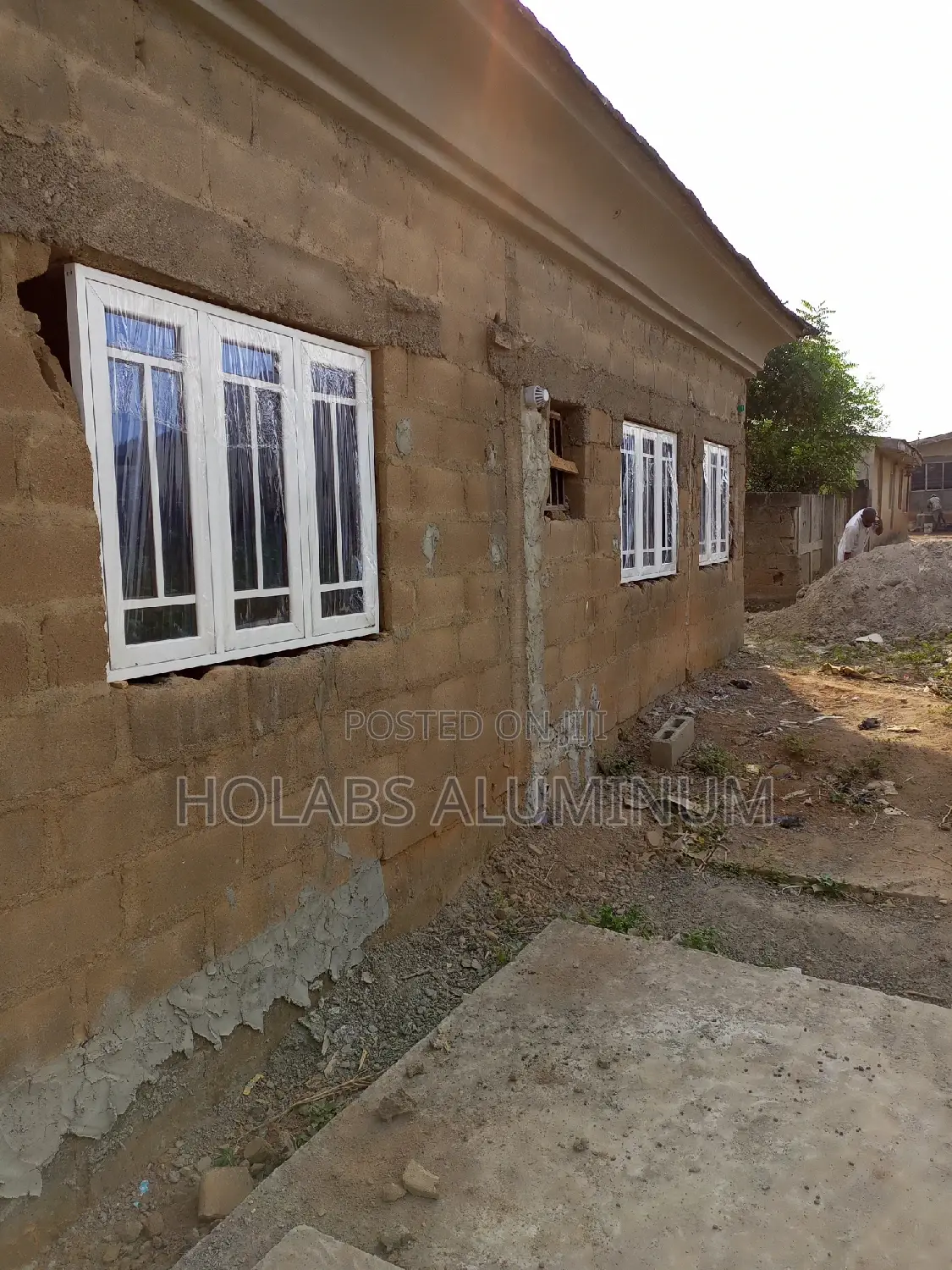 Cutting Glass Casement Window