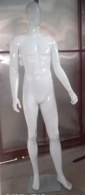 Pure White Glossy Male Arcylic Display Fashion Mannequin