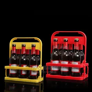 Foldable 6 Bottle Carrier Rack Drink Carrier Beverage