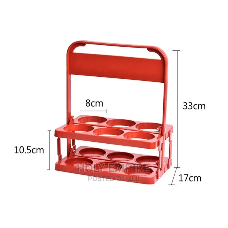 Foldable 6 Bottle Carrier Rack Drink Carrier Beverage