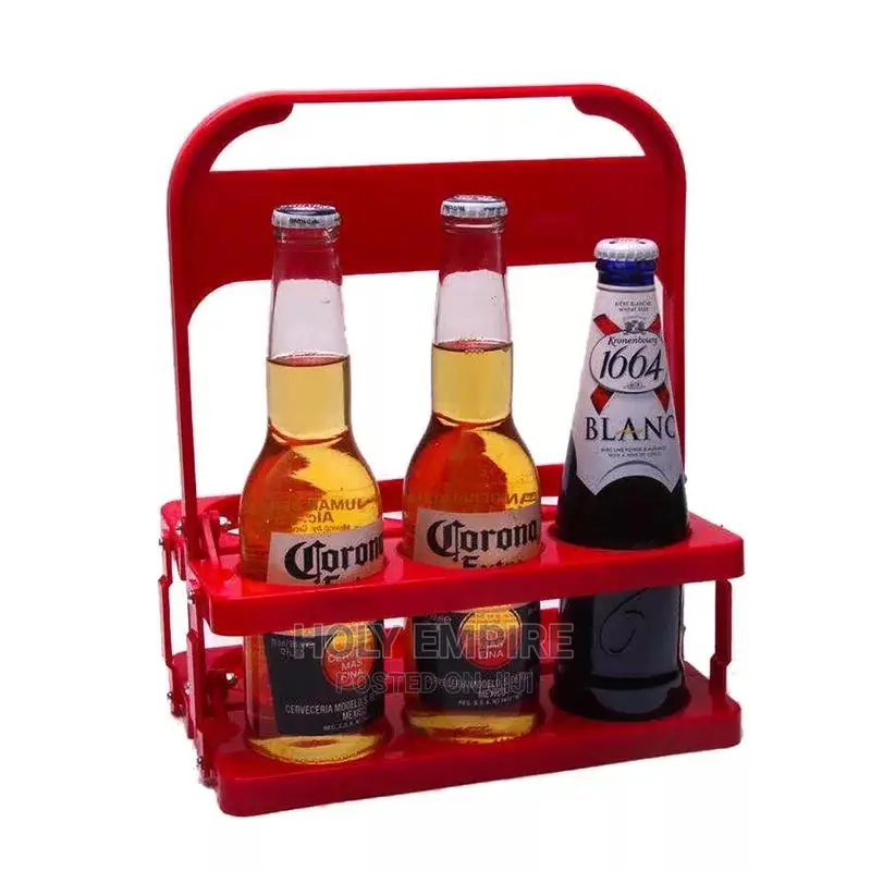 Foldable 6 Bottle Carrier Rack Drink Carrier Beverage