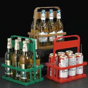 Foldable 6 Bottle Carrier Rack Drink Carrier Beverage