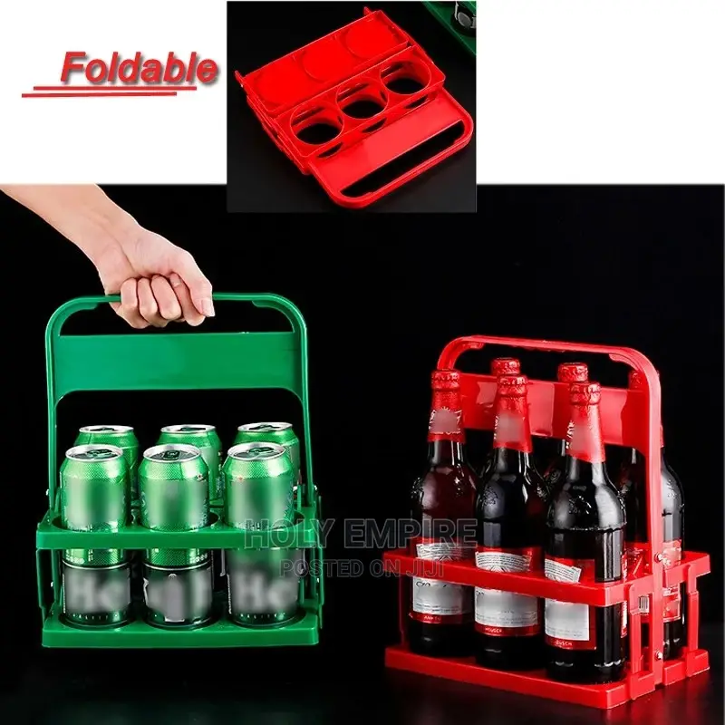 Foldable 6 Bottle Carrier Rack Drink Carrier Beverage