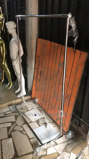 Single Clothes Silver Stainless Rack