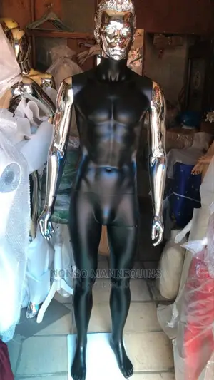 Black and Silver Full Body Male Display Mannequin