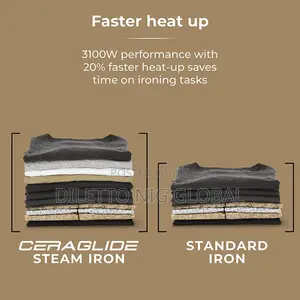 Tower Ceraglide Steam Iron With Ceramic-Coated Soleplate