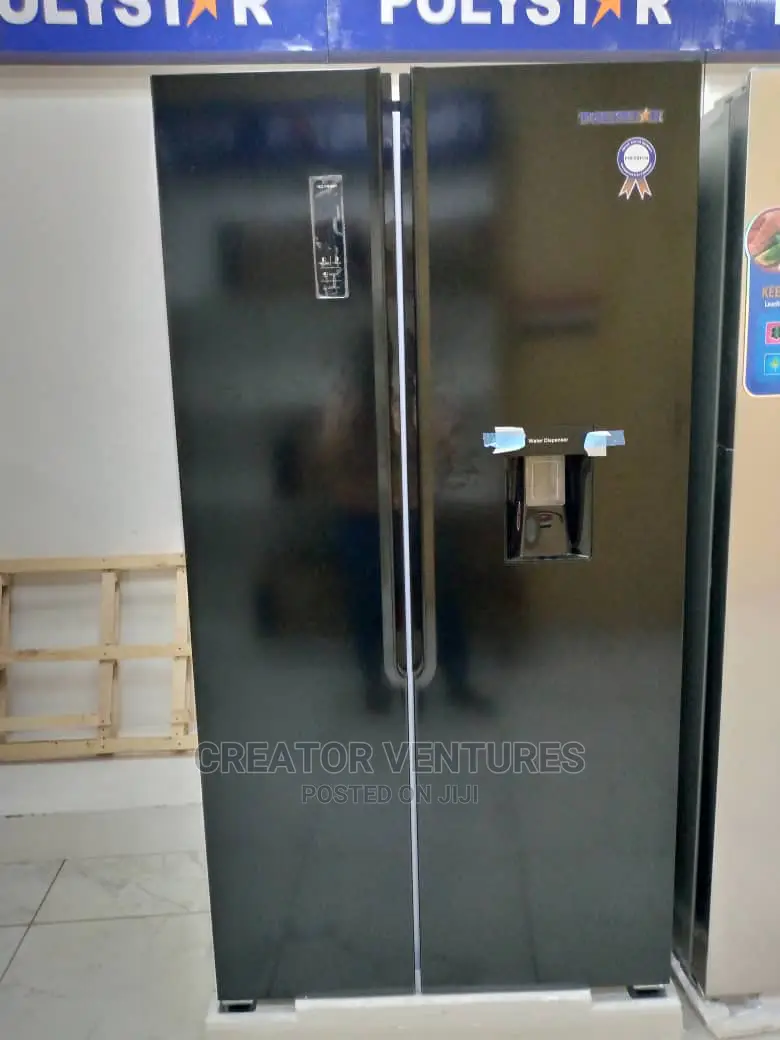 Ploystar Side by Side Refrigerator With Ice Cube Dispenser