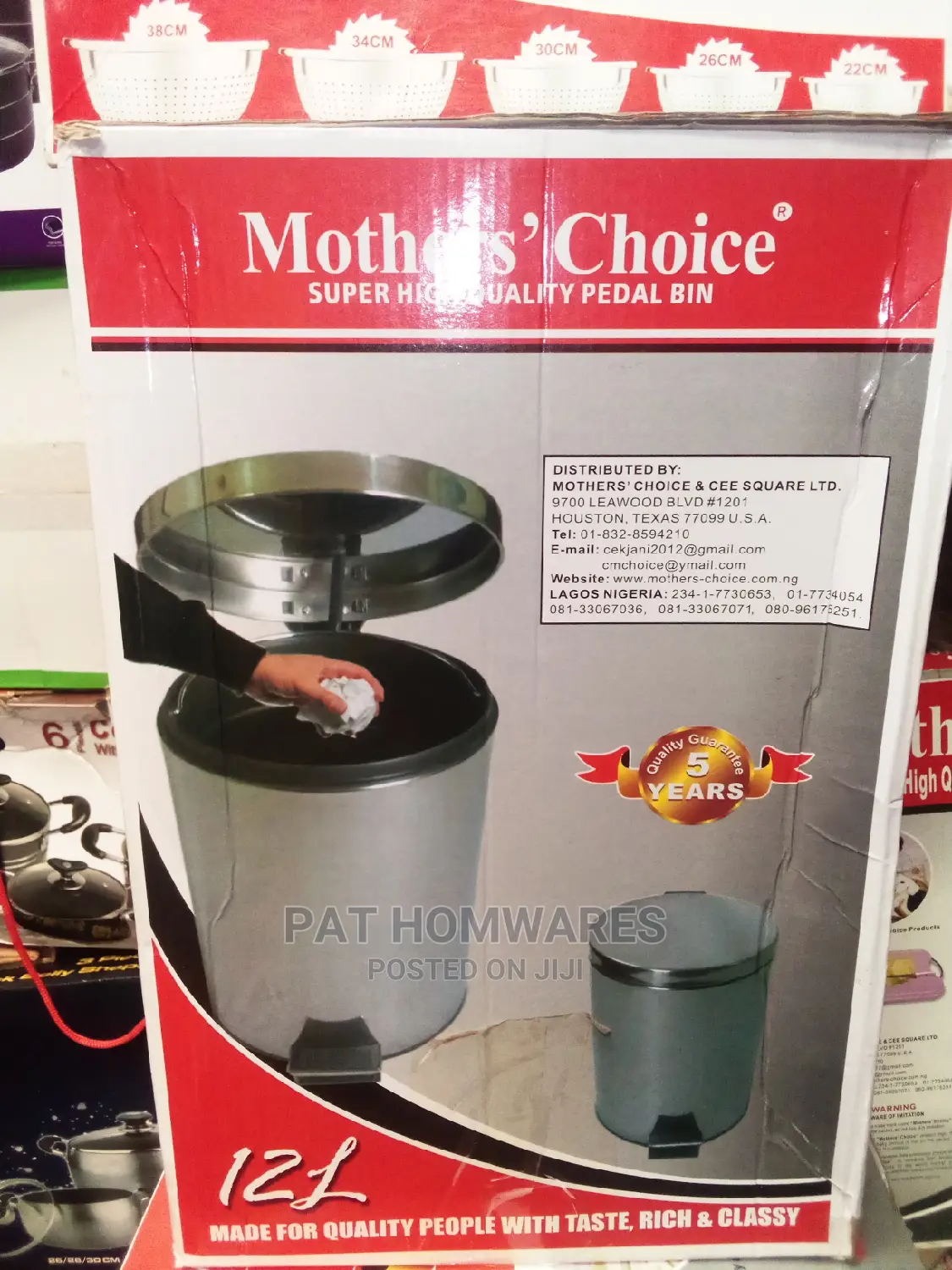 20 Litre Stainless Steel Step Bin