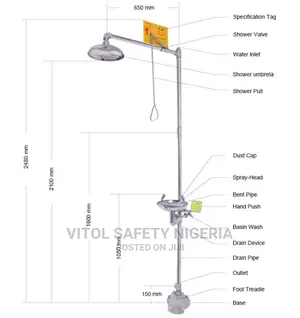 Stainless Steel Combine Emergency Eyewash Station