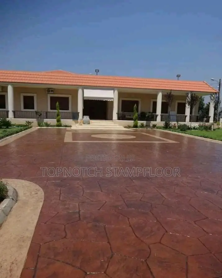 New Concrete Stamp Floor for the Compound