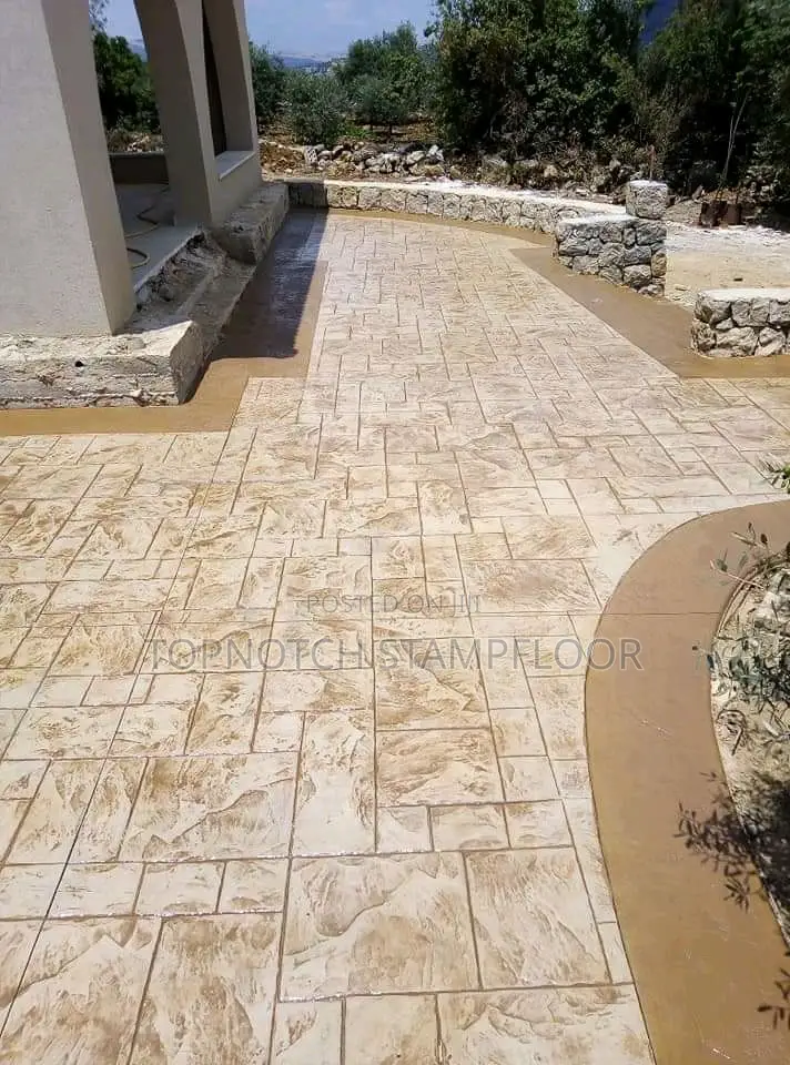 New Concrete Stamp Floor for the Compound