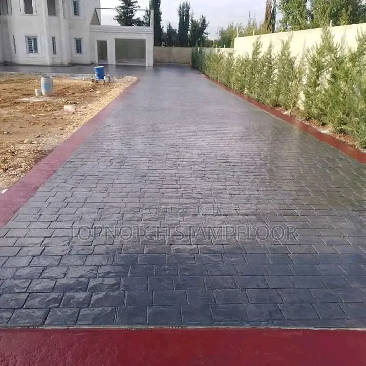 New Concrete Stamp Floor for the Compound