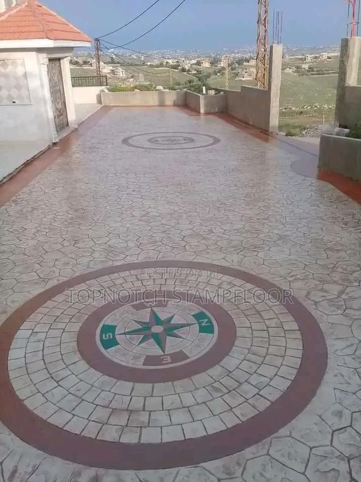 New Concrete Stamp Floor for the Compound