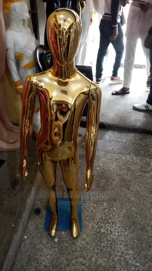 Age 5 To 10 Years Gold Chrome Unisex Children Mannequins