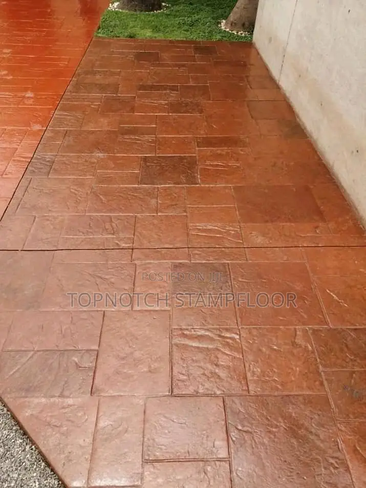Concrete Stamp Floor Install With Polish