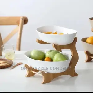 2-Tier Ceramic Serving Bowl