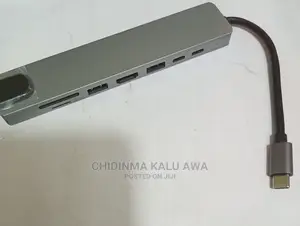8 in 1 Usb-C to HDTV-Sd/Tf+Usb3.0+Usb/C+Pd+Lan