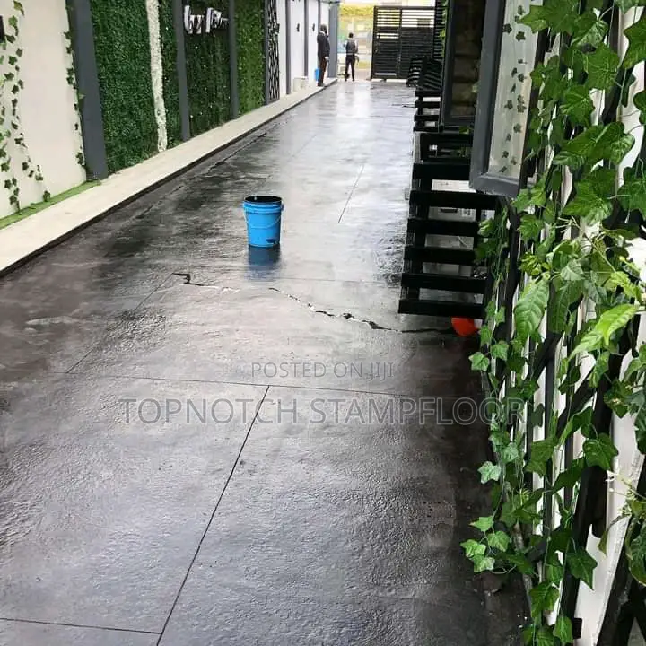 New Concrete Stamp Floor for the Compound