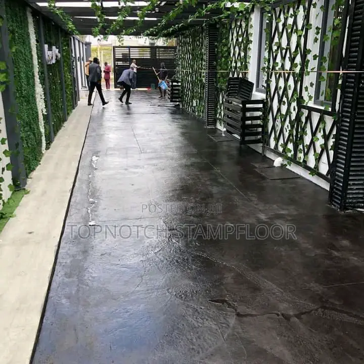 New Concrete Stamp Floor for the Compound